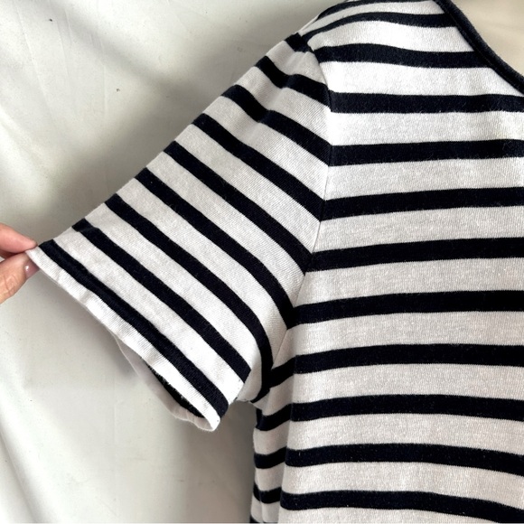 Crown & Ivy Navy & White Striped Lace-Up Back Shift Dress | Size Extra Large - Picture 3 of 9